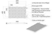 Grid vacuum table RAL-Pro Series