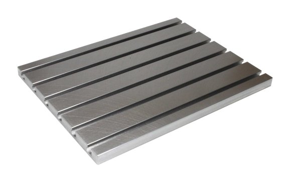 Steel T-slot plate (finely milled)