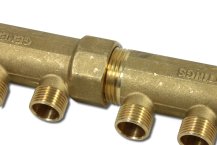 1" manifold with 4x 1/2" conections