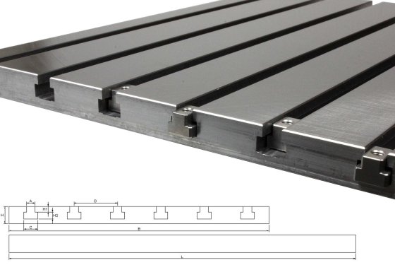 Steel T-slot plate 10060