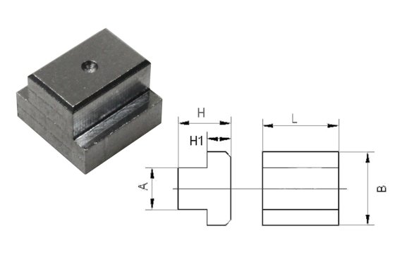 Gussaluminium T-Nutensteine blanko für 10mm Nuten - 10er Pack