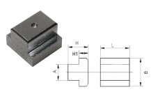 Aluminium T-slot nut blank for 10mm slots