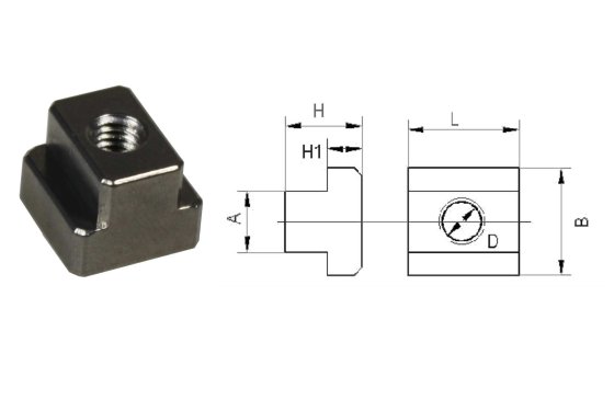 Gussaluminium T-Nutensteine mit M6 Gewinden für 10mm Nuten - 10er Pack