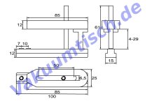 Aluminium T-Nutverlängerung für 10mm Nuten